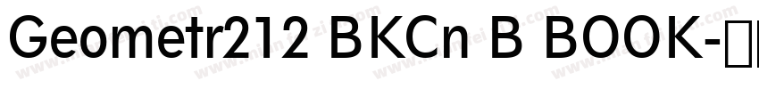Geometr212 BKCn B BOOK字体转换
